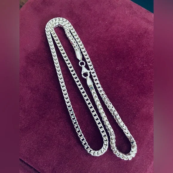 925 Silver Franco Necklace - Picture 2 of 9